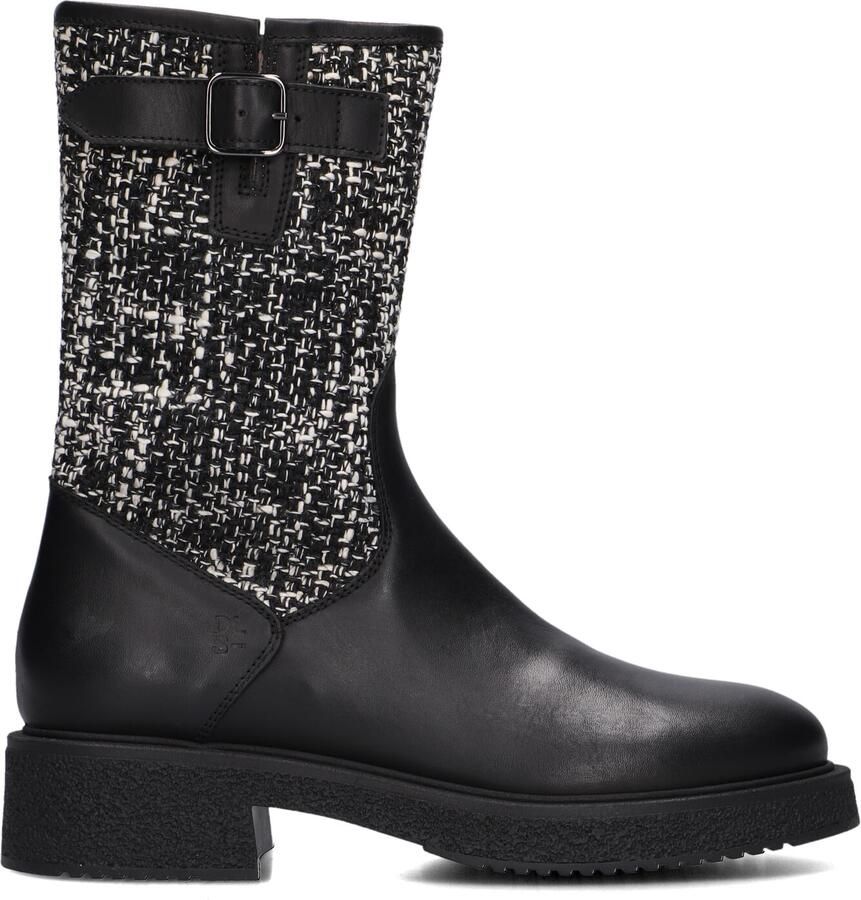 DL SPORT Enkellaarsjes Dames 6388 Maat: 37 Materiaal: Leer Kleur: Zwart
