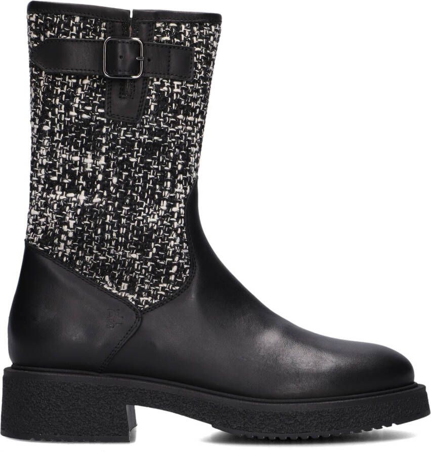 DL SPORT Enkellaarsjes Dames 6388 Maat: 40 Materiaal: Leer Kleur: Zwart
