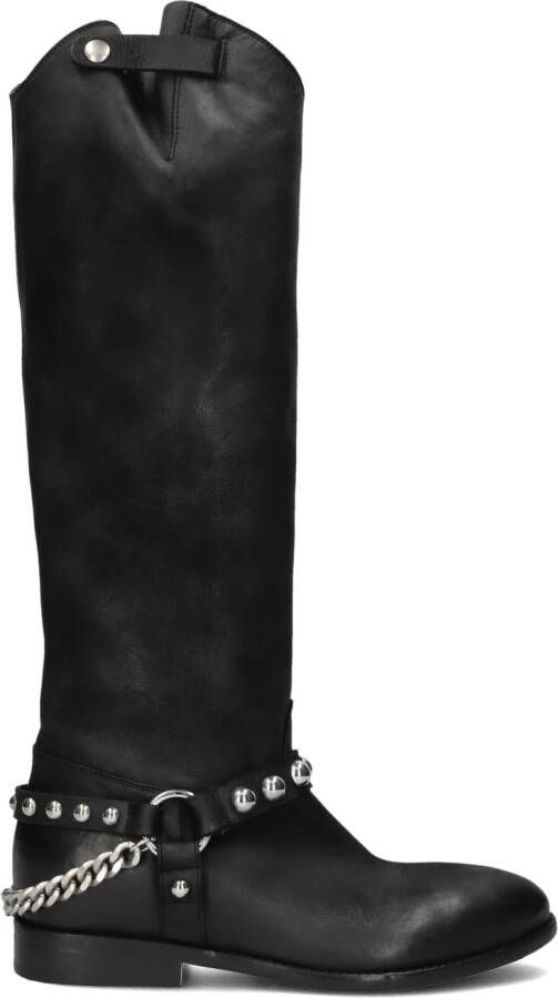 ELENA IACHI Hoge Laarzen Dames A5683 Maat: 37 Materiaal: Leer Kleur: Zwart