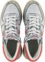 Diadora Sneakers Dames Hoge sneakers Damesschoenen Leer Mi bask metal mix Wit rood - Thumbnail 11