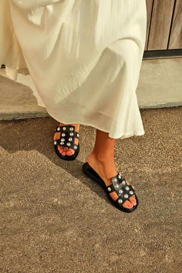 Lina Locchi Dames Leren Slippers