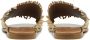 Lina Locchi Slippers Dames Sandalen Instappers Damesschoenen Leer Blokhak L1139 Goud - Thumbnail 3