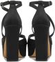 Lina Locchi Sandalen Dames Damesschoenen Leer Plateauhak hoogte 10 cm L1296 Zwart - Thumbnail 3