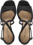 Lina Locchi Sandalen Dames Damesschoenen Leer Plateauhak hoogte 10 cm L1296 Zwart - Thumbnail 4