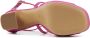 Lina Locchi Sandalen Dames Damesschoenen Leer Plateauhak hoogte 10 cm L1296 Fuchsia - Thumbnail 7