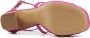 Lina Locchi Sandalen Dames Damesschoenen Leer Plateauhak hoogte 10 cm L1296 Fuchsia - Thumbnail 5