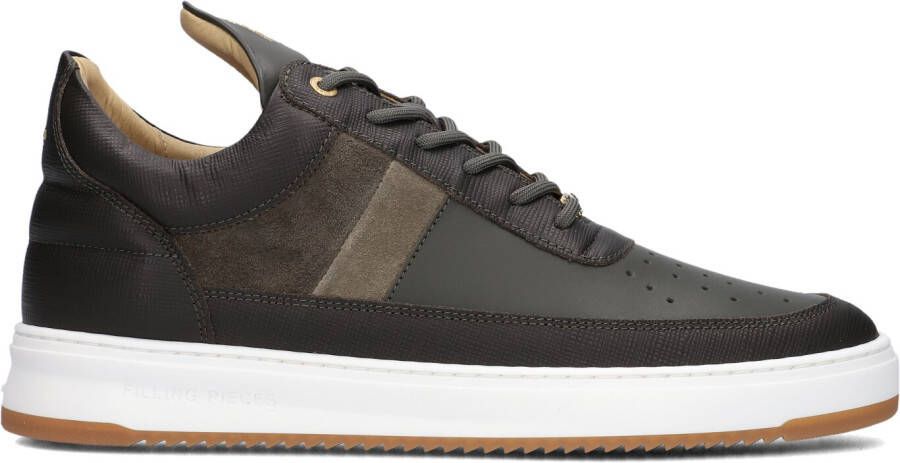 FILLING PIECES Lage Sneakers Heren Low Top Game Lux Maat: 44 Materiaal: Nubuck Kleur: Groen