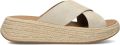 FITFLOP Slippers Dames Espradille Shimmer Cross Slide Textiel Goudkleurig - Goudkleurig