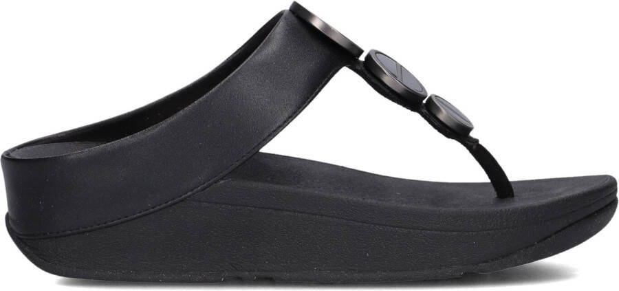FITFLOP Slippers Dames Fe5 Maat: 40 Materiaal: Leer Kleur: Zwart - Foto 5