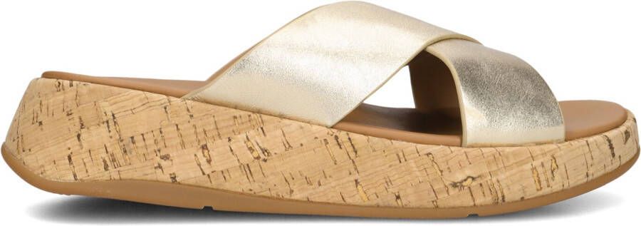 FITFLOP Slippers Dames Ft8 Maat: 41 Materiaal: Leer Kleur: Goud