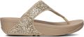 FITFLOP Teenslippers Dames Lulu Glitter Toe-post Textiel Goud - Goud