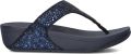 FITFLOP Teenslippers Dames Lulu Glitter Toe-post Leer Blauw - Blauw