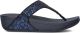 FITFLOP Teenslippers Dames Lulu Glitter Toe-post Leer Blauw - Blauw