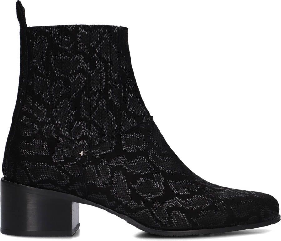 FLORIS VAN BOMMEL Enkellaarsjes Dames Evi 01.11 Maat: 37 5 Materiaal: Suède Kleur: Zwart - Foto 3