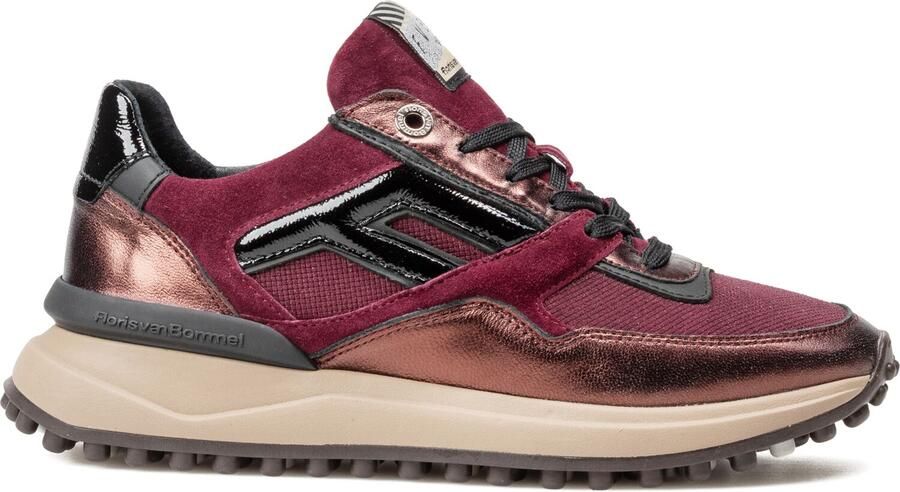 FLORIS VAN BOMMEL Lage Sneakers Dames Sfw-10170 Noppi Maat: 39 5 Materiaal: Textiel Kleur: Rood - Foto 3