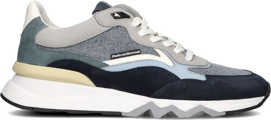 FLORIS VAN BOMMEL Lage Sneakers Heren Sfm-10178 De Zager Textiel Blauw