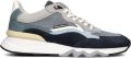 FLORIS VAN BOMMEL Lage Sneakers Heren Sfm-10178 De Zager Textiel Blauw - Blauw