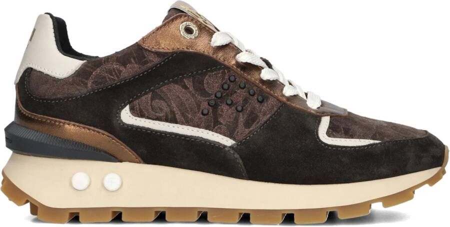 FLORIS VAN BOMMEL Lage Sneakers Dames Sfw-10084 Blokki Maat: 38 Materiaal: Leer Kleur: Bruin