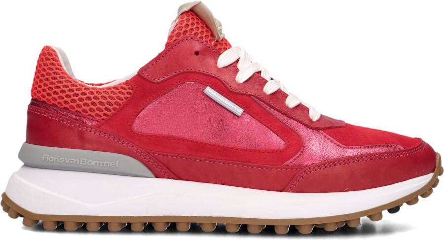 FLORIS VAN BOMMEL Lage Sneakers Dames Sfw-10107 Maat: 35 Materiaal: Leer Kleur: Rood