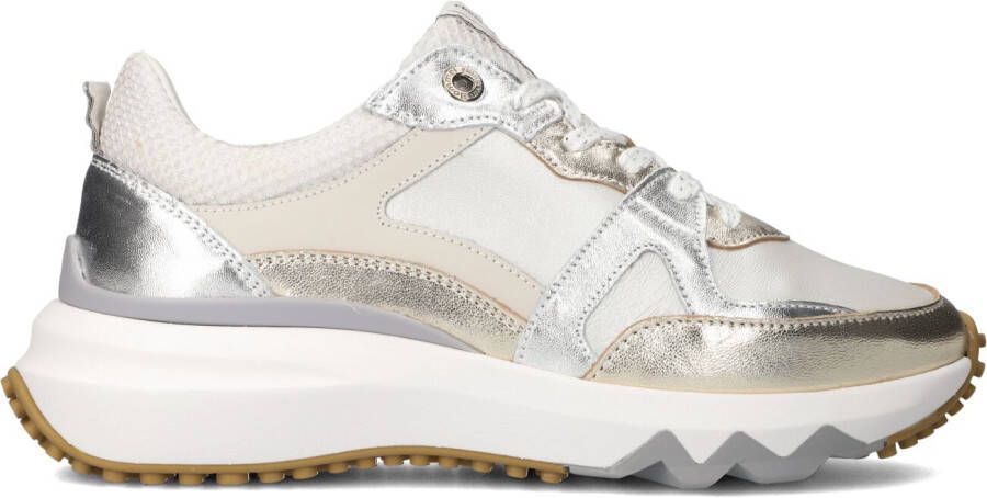 FLORIS VAN BOMMEL Lage Sneakers Dames Sfw-10111 Maat: 35 Materiaal: Leer Kleur: Zilver