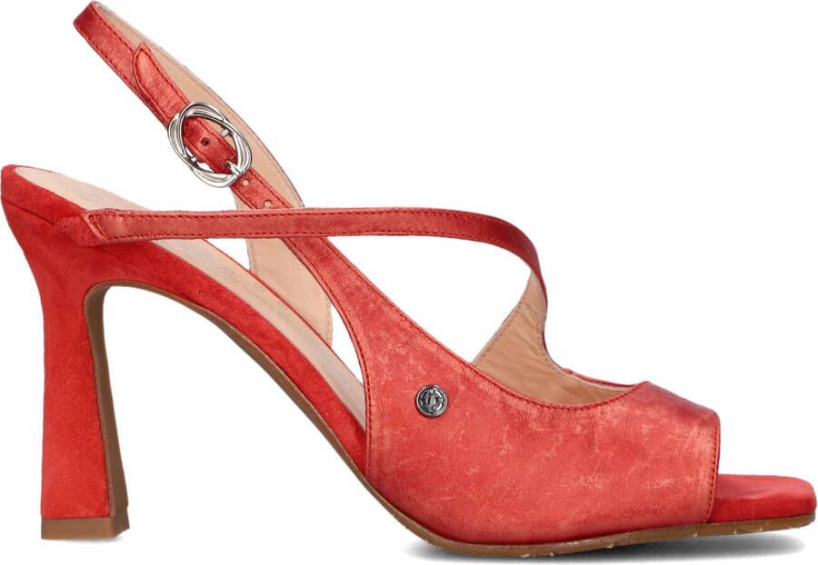 FLORIS VAN BOMMEL Slingbacks Dames Sfw-90065 Maat: 38 Materiaal: Suède Kleur: Rood