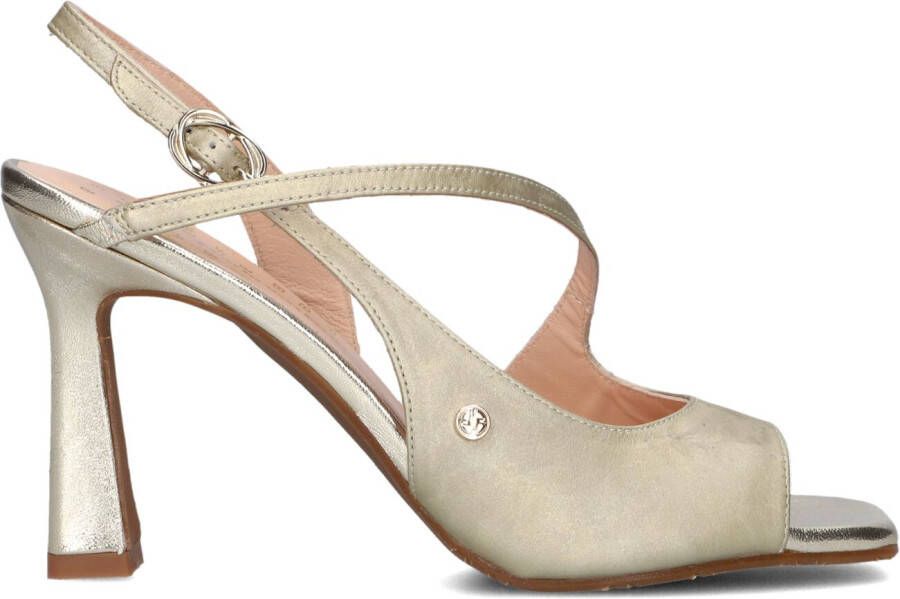 FLORIS VAN BOMMEL Slingbacks Dames Sfw-90065 Maat: 38 Materiaal: Leer Kleur: Goud - Foto 4