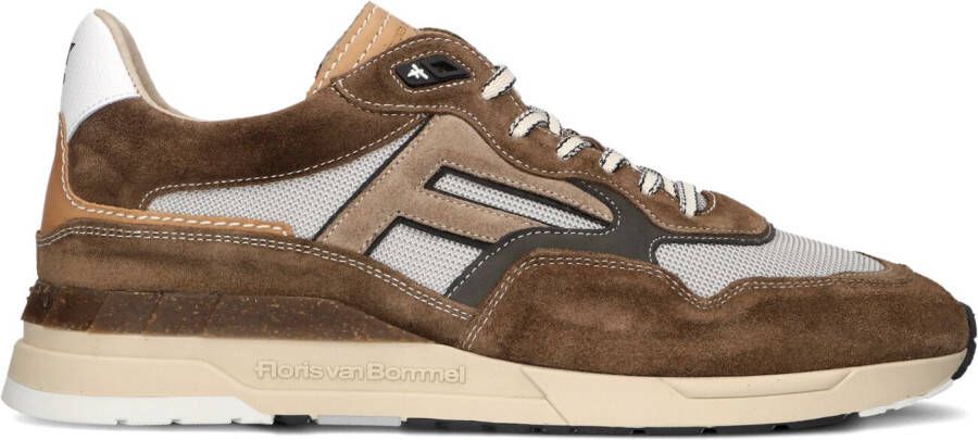 FLORIS VAN BOMMEL Lage Sneakers Heren Sfm-10153 De Runner Maat: 48 Materiaal: Suède Kleur: Cognac
