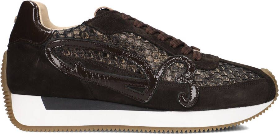 FRED DE LA BRETONIERE Lage Sneakers Dames Yentl Sign Maat: 38 Materiaal: Suède Kleur: Bruin - Foto 2