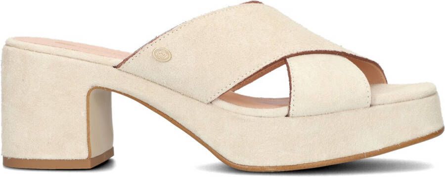 FRED DE LA BRETONIERE Muiltjes Dames 163010184 Maat: 39 Materiaal: Suède Kleur: Beige