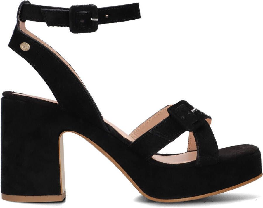 FRED DE LA BRETONIERE Sandalen Dames 163010180 Maat: 39 Materiaal: Suède Kleur: Zwart