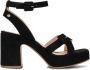 FRED DE LA BRETONIERE Sandalen Dames 163010180 Maat: 40 Materiaal: Suède Kleur: Zwart - Thumbnail 4