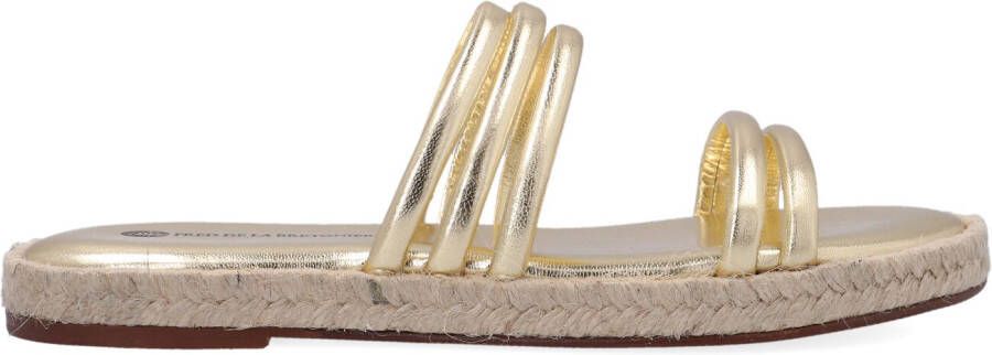 FRED DE LA BRETONIERE Slippers Dames 154010004 Maat: 38 Materiaal: Leer Kleur: Goud - Foto 2