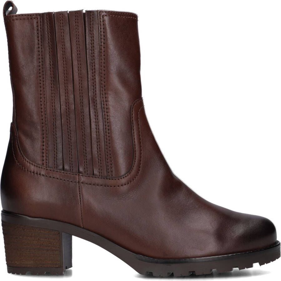 GABOR Enkelboots Dames 801.4 Maat: 37 Materiaal: Leer Kleur: Cognac