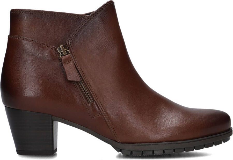 GABOR Enkellaarsjes Dames 603.1 Maat: 38 5 Materiaal: Leer Kleur: Cognac