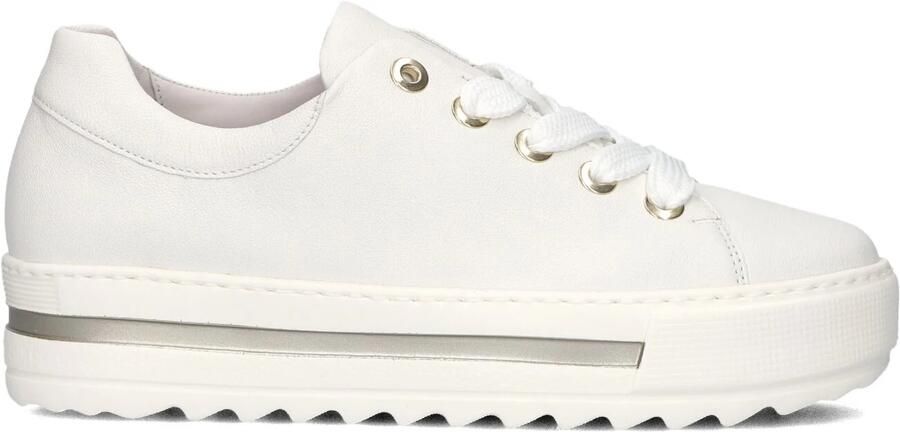 GABOR Lage Sneakers Dames 496 Maat: 37 Materiaal: Leer Kleur: Wit - Foto 4