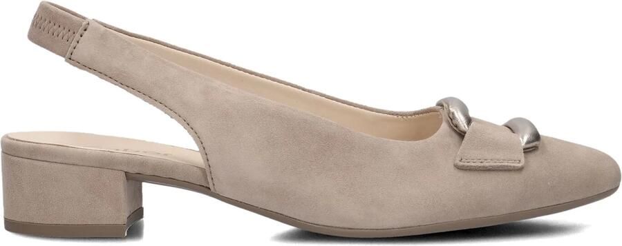 GABOR Slingbacks Dames 521 Maat: 39 Materiaal: Suède Kleur: Grijs - Foto 3