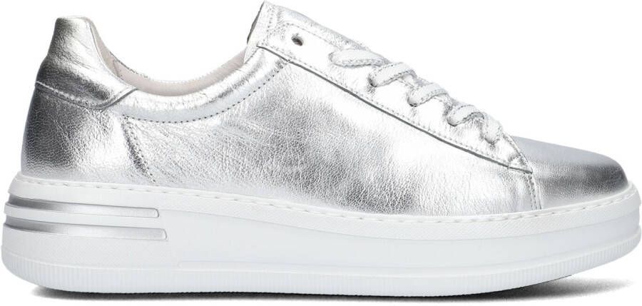 GABOR Lage Sneakers Dames 395 Maat: 38 5 Materiaal: Leer Kleur: Zilver - Foto 2
