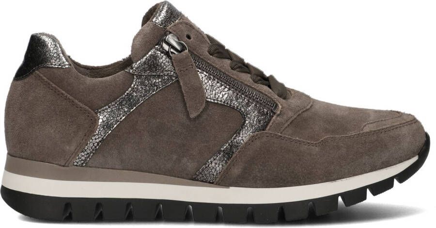 GABOR Lage Sneakers Dames 438 Maat: 36 Materiaal: Suède Kleur: Taupe