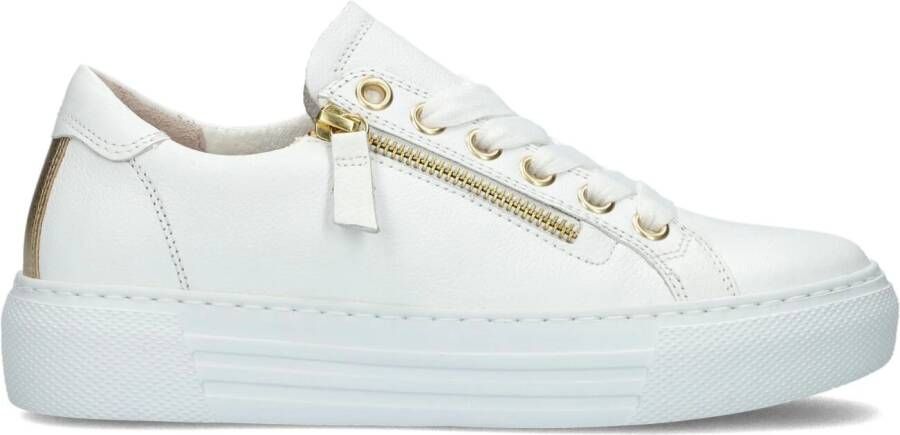 GABOR Lage Sneakers Dames 465 Maat: 38 Materiaal: Leer Kleur: Wit