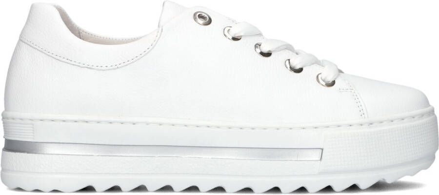 GABOR Lage Sneakers Dames 496 Maat: 38 Materiaal: Leer Kleur: Wit - Foto 3