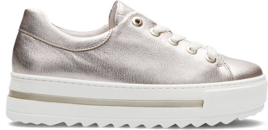 GABOR Lage Sneakers Dames 496 Maat: 40 5 Materiaal: Leer Kleur: Goud