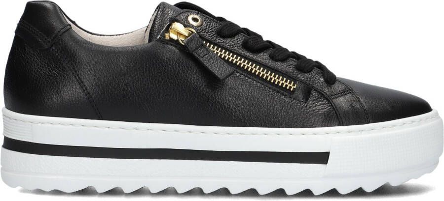 GABOR Lage Sneakers Dames 498 Maat: 38 5 Materiaal: Leer Kleur: Zwart