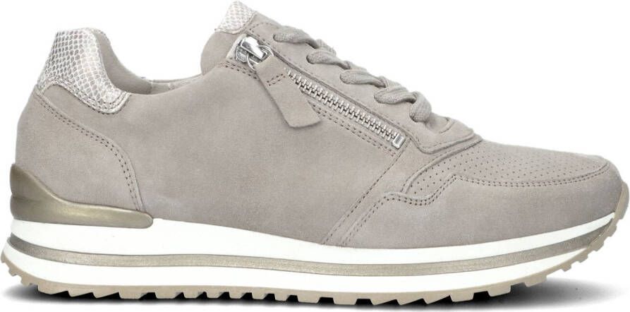 GABOR Lage sneakers Dames 528 Maat: 37 Materiaal: Suède Kleur: Taupe