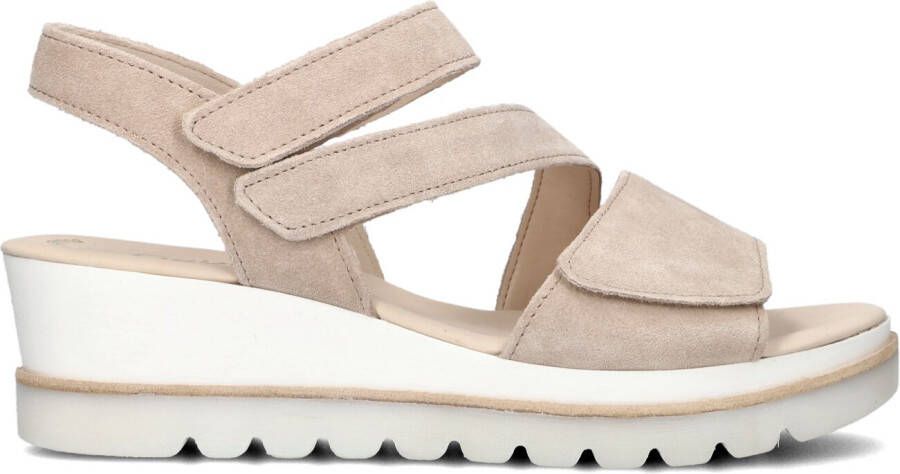 GABOR Sandalen Dames 640.1 Maat: 42 Materiaal: Suède Kleur: Beige