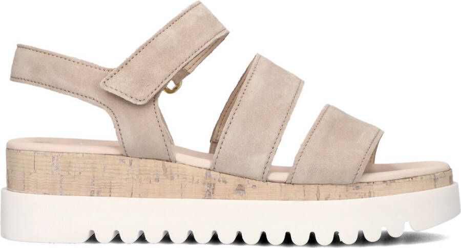 GABOR Sandalen Dames 660 1 Maat: 44 Materiaal: Suède Kleur: Beige