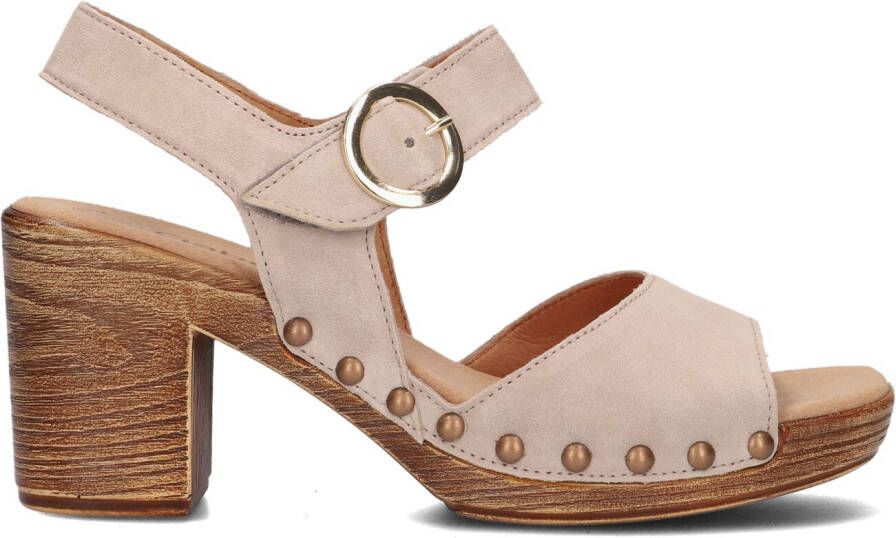 GABOR Sandalen Dames 753.1 Maat: 38 Materiaal: Suède Kleur: Beige