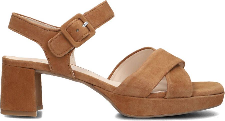 GABOR Dames 953 Maat: 43 Materiaal: Suède Kleur: Cognac