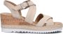 Bruin Tinten 832 Sandalen Met Sleehak Dames Beige - Thumbnail 2