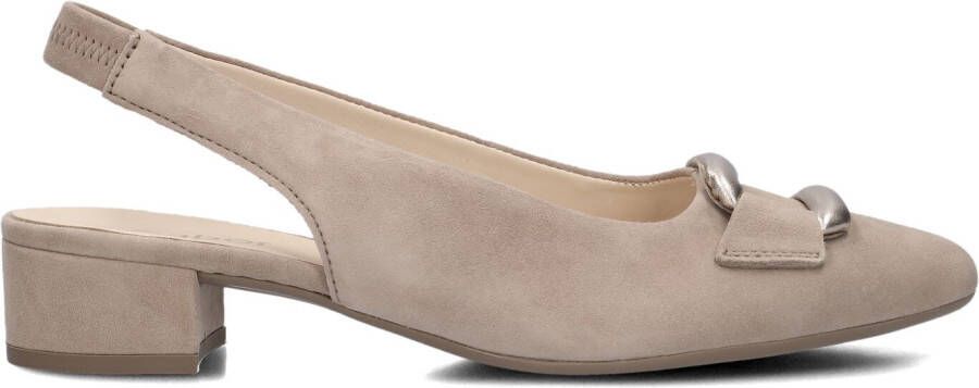 GABOR Slingbacks Dames 521 Maat: 38 5 Materiaal: Suède Kleur: Grijs