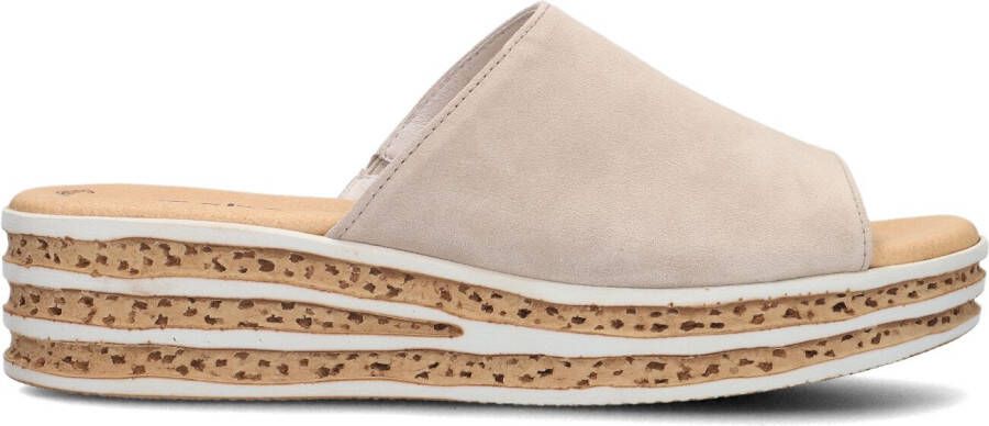 GABOR Slippers Dames 559 Maat: 42 Materiaal: Suède Kleur: Beige